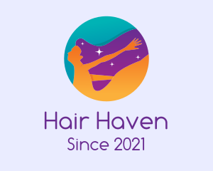 Hair - Magic Sparkle Woman Hair logo design