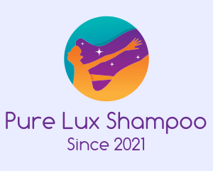 Shampoo - Magic Sparkle Woman Hair logo design