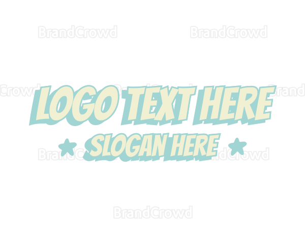 Pastel Comic Wordmark Logo