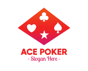 Poker - Red Poker Shapes logo design