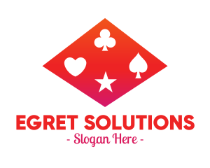 Red Poker Shapes logo design