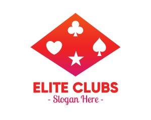 Clubs - Red Poker Shapes logo design