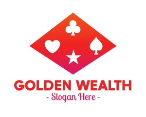 Fortune - Red Poker Shapes logo design