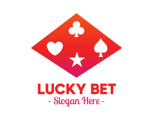 Gambling - Red Poker Shapes logo design