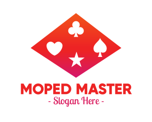 Red Poker Shapes logo design