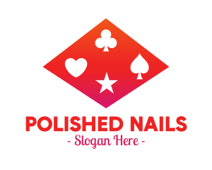 Red Poker Shapes logo design