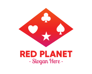 Red Poker Shapes logo design