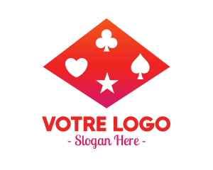 Clubs - Red Poker Shapes logo design