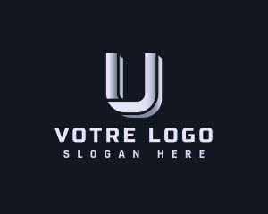 Industrial Metal Construction Letter U Logo
