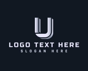 Industrial Metal Construction Letter U Logo