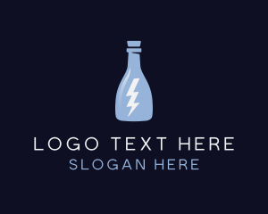 Winery - Lightning Energy Bottle logo design