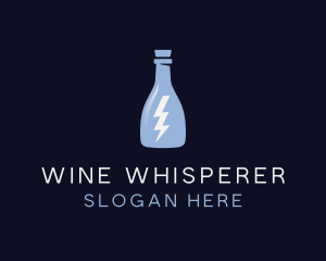 Sommelier - Lightning Energy Bottle logo design