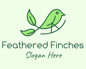 Green Leaf Finch logo design