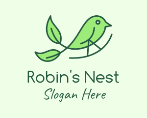 Green Leaf Finch logo design