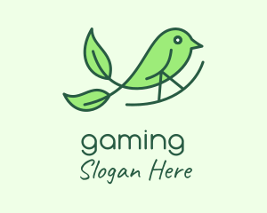 Passerine - Green Leaf Finch logo design