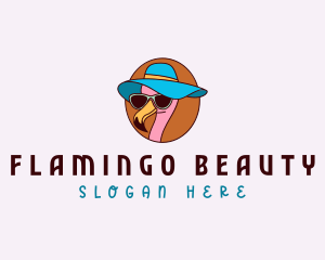 Flamingo - Summer Hat Flamingo logo design