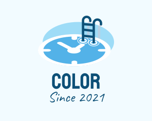 Time Swimming Pool  logo design