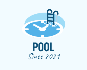 Time Swimming Pool  logo design