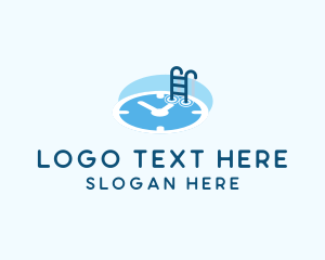 Vacation - Time Swimming Pool logo design