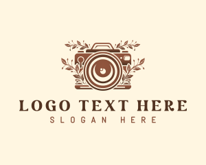 Foliage - Vintage Camera Lens logo design