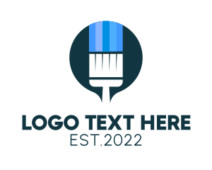 Paintbrush Handyman Tool logo design