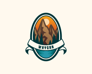 Mountain Peak Hiking Logo