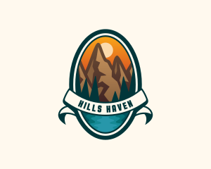 Mountain Peak Hiking logo design