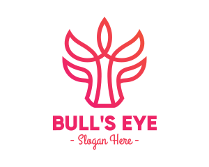 Bull - Bull Leaf Plant logo design