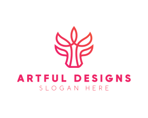 Bull Leaf Plant logo design