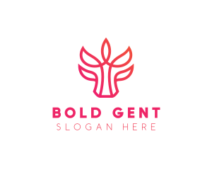 Bull Leaf Plant logo design