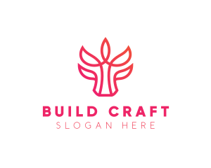 Bull Leaf Plant logo design