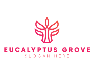 Bull Leaf Plant logo design