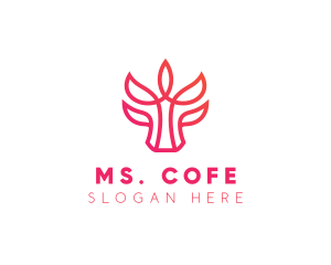 Bull Leaf Plant logo design