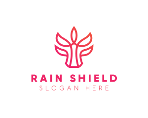 Bull Leaf Plant logo design