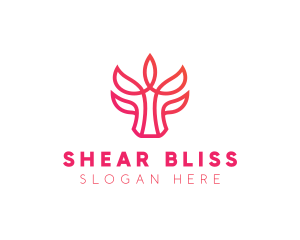 Bull Leaf Plant logo design