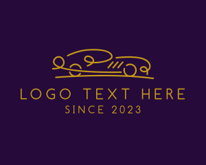 Old Car - Minimalist Car Scribble logo design
