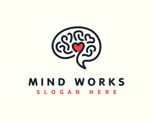 Love Mental Health  logo design