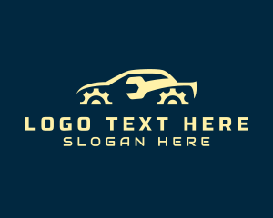 Fix - Yellow Cog Car Wrench logo design