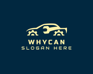Workshop - Yellow Cog Car Wrench logo design