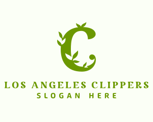 Botanical Leaves Letter C Logo
