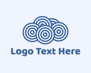 Gentle - Blue Cloud Circles logo design