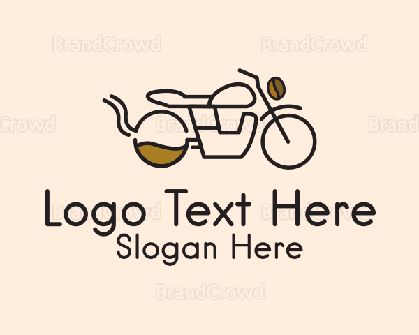 Coffee Delivery Motorcycle Logo