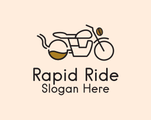 Coffee Delivery Motorcycle logo design