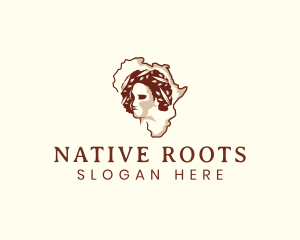 Native - Native Afro Woman logo design