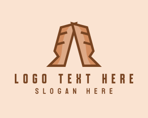 Delivery - Brown Bread Letter A logo design