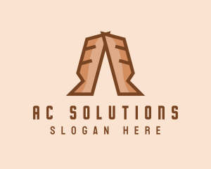 Brown Bread Letter A logo design