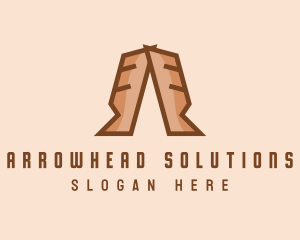 Brown Bread Letter A logo design