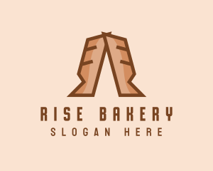 Sourdough - Brown Bread Letter A logo design