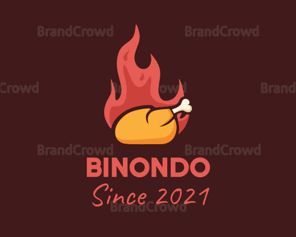 Hot Roast Chicken BBQ Logo