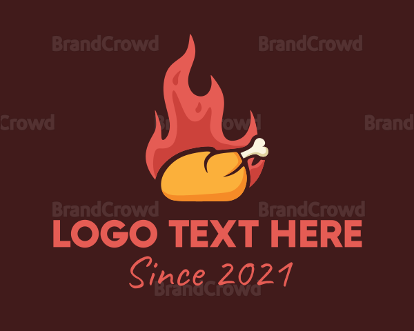 Hot Roast Chicken BBQ Logo